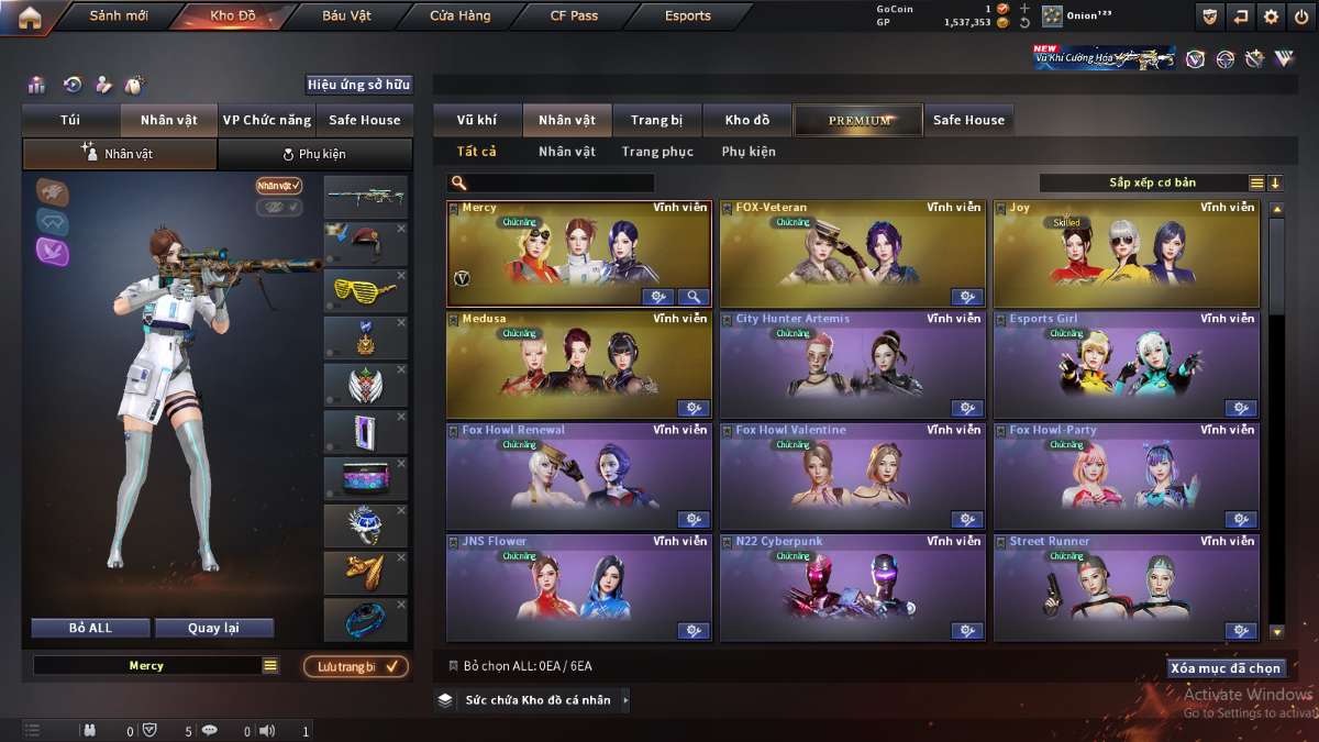 shop acc cf uy tin gia re